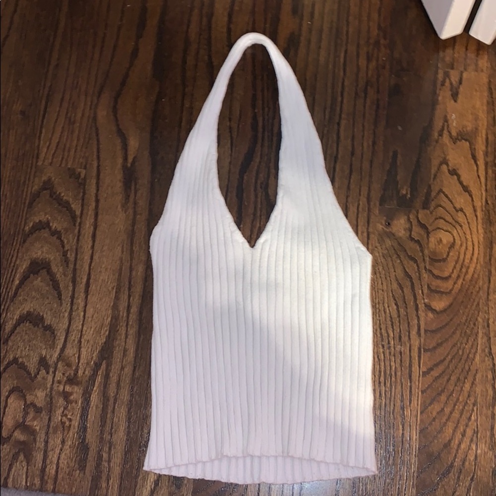 FOREVER 21 RIBBED HALTER TOP